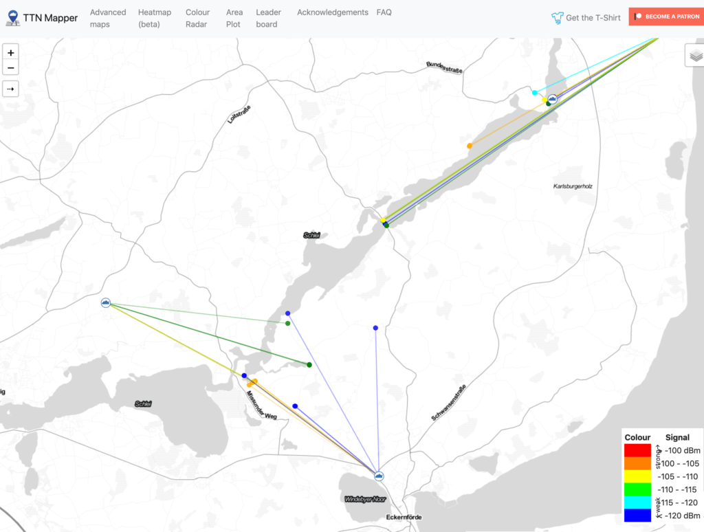 LoRaWAN Gateways an der Schlei